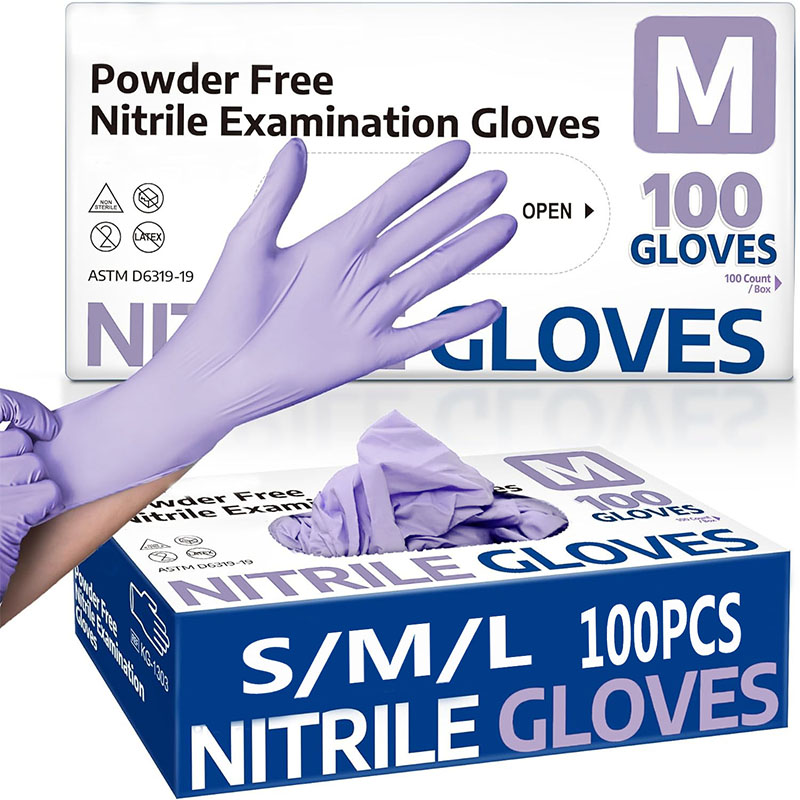 Nitrile Mechanic Glove - 10/20/50/100PCS Purple Disposable Nitrile Gloves,Waterproof Latex