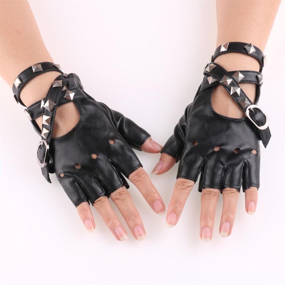 Leather Driving Glove - Unisex Fingerless Driving PU Leather Gloves