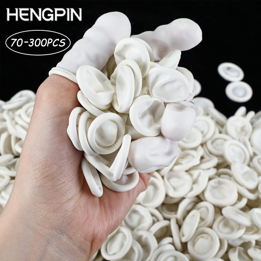 Latex Disposable Glove - HENGPIN 70/300pcs Fingertips Protector Glove Disposable