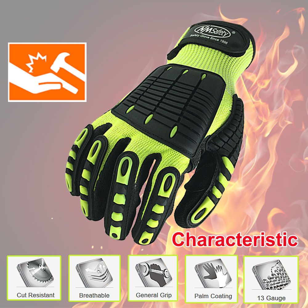 Work Glove Impact - NMSafety High Quality Gloves Shock Absorbing