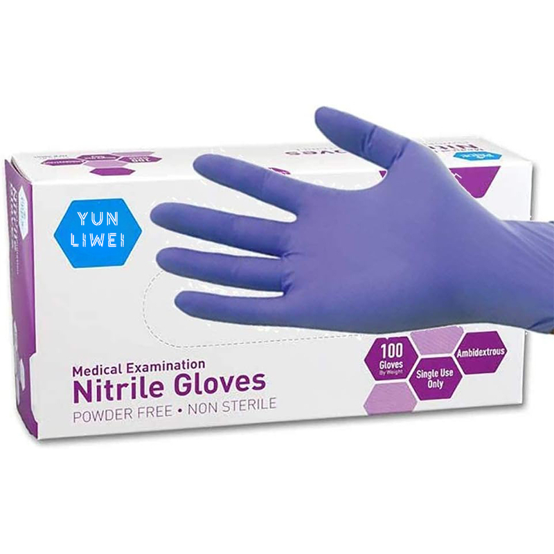 Exam Glove Nitrile - Soft Max Purple Nitrile Gloves Disposable