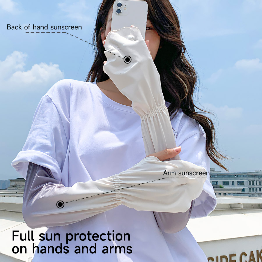 Fingerless Glove Knit - Driving Fingerless Sun Sleeves Adjustable Arm