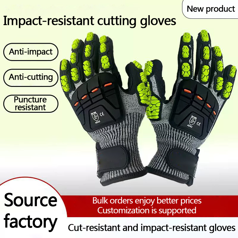 Cut Resistant Glove - HPPE anti-cutting gloves, TPR anti-collision, shockproof,