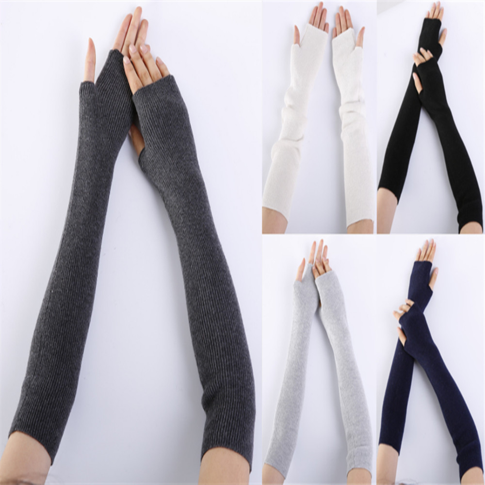Fingerless Glove Knit - Unisex Men Ladies Fingerless Gloves Arm