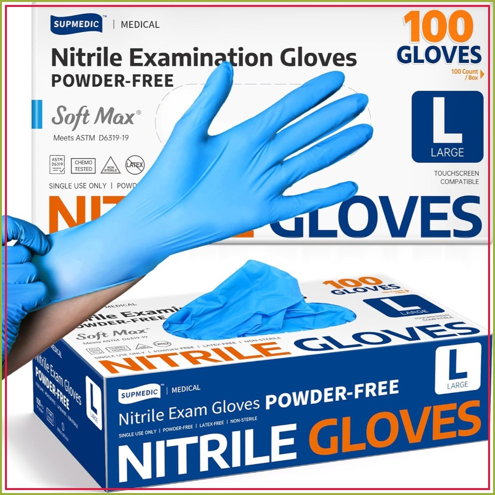 Exam Glove Nitrile - Medical Nitrile Exam Gloves, 100 Count,