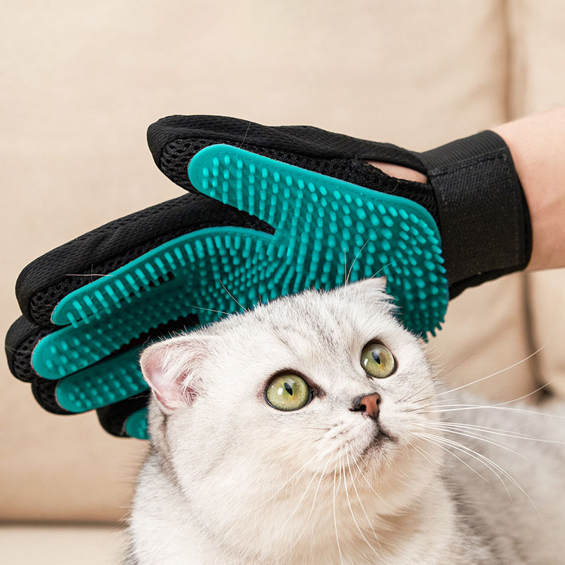 Rubber Glove Cleaning - Pet Grooming Glove, Gentle Hair Remover