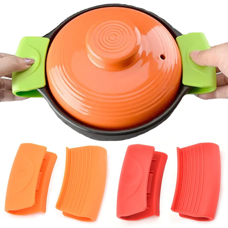 Oven Mitt Silicone - 2PCS Silicone Gloves Non Stick Heat