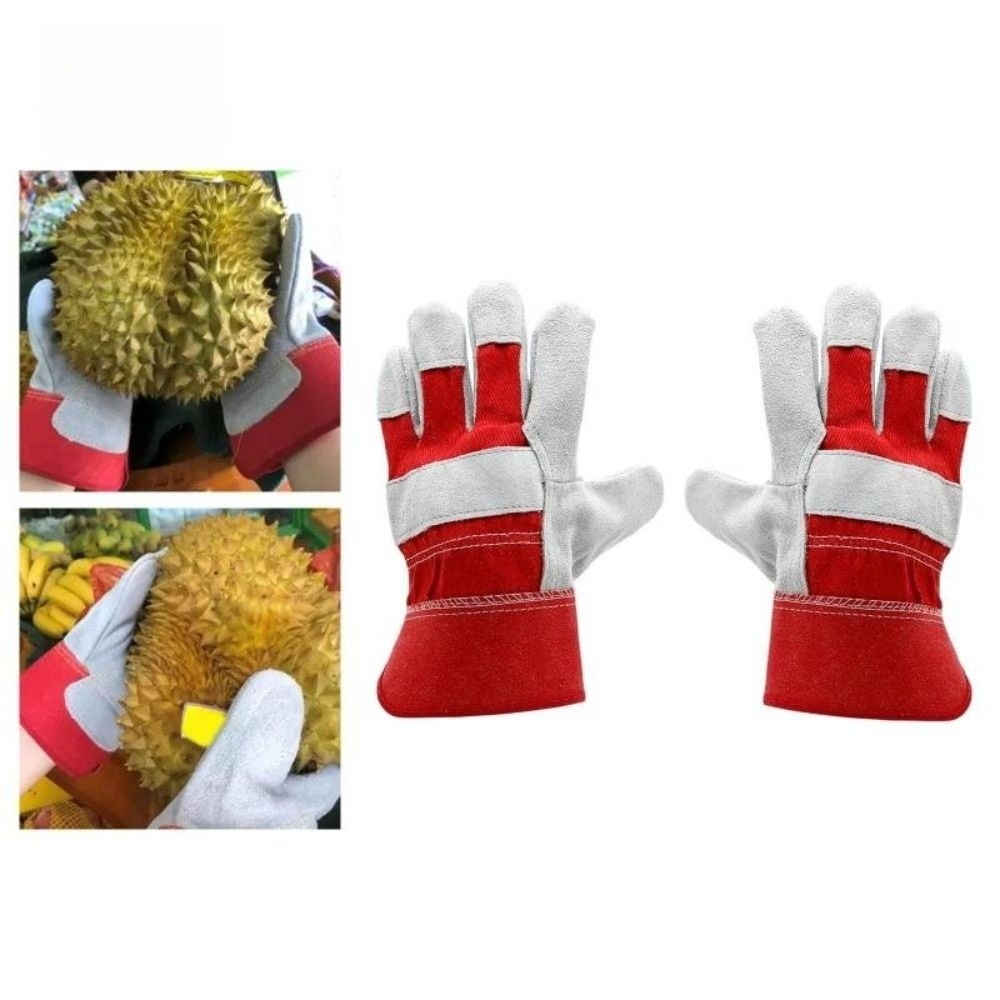 Cut Resistant Glove - Cowhide Leather Gardening Gloves Heat Resistant