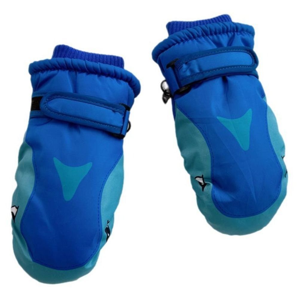 Ski Glove Waterproof - Cartoon Children Ski Gloves Warm Shark
