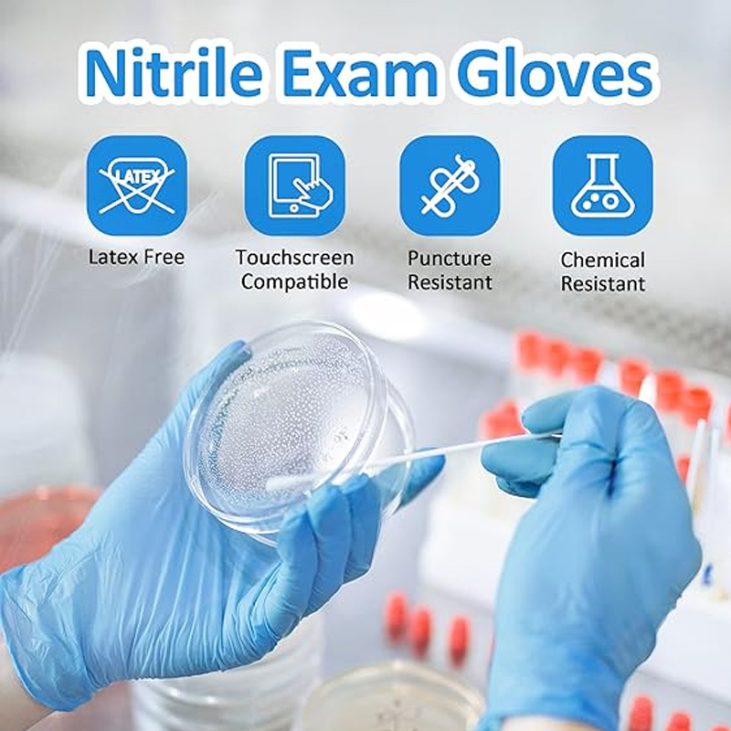 Exam Glove Nitrile - Medical Grade Blue Nitrile Gloves 100