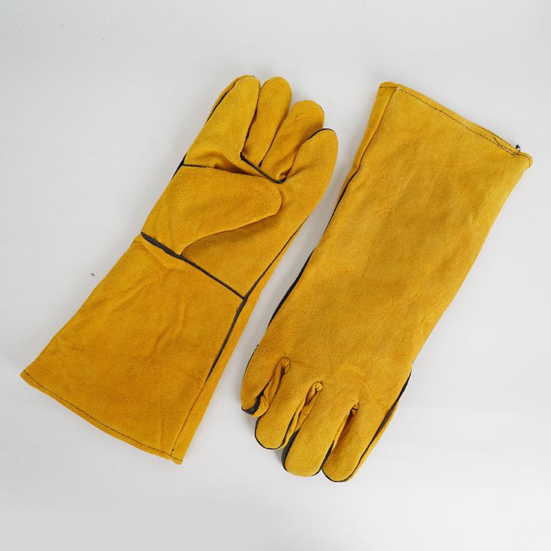 Cut Resistant Glove - 1 Pair 40Cm Welding Leather Gloves