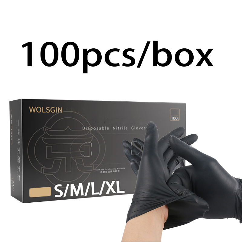 Rubber Glove Cleaning - 20/50/100/200pcs Black Disposable Pure Nitrile Gloves,