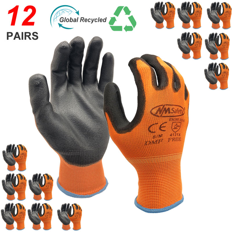 Nitrile Mechanic Glove - NMSafety 12 Pairs Work Gloves For