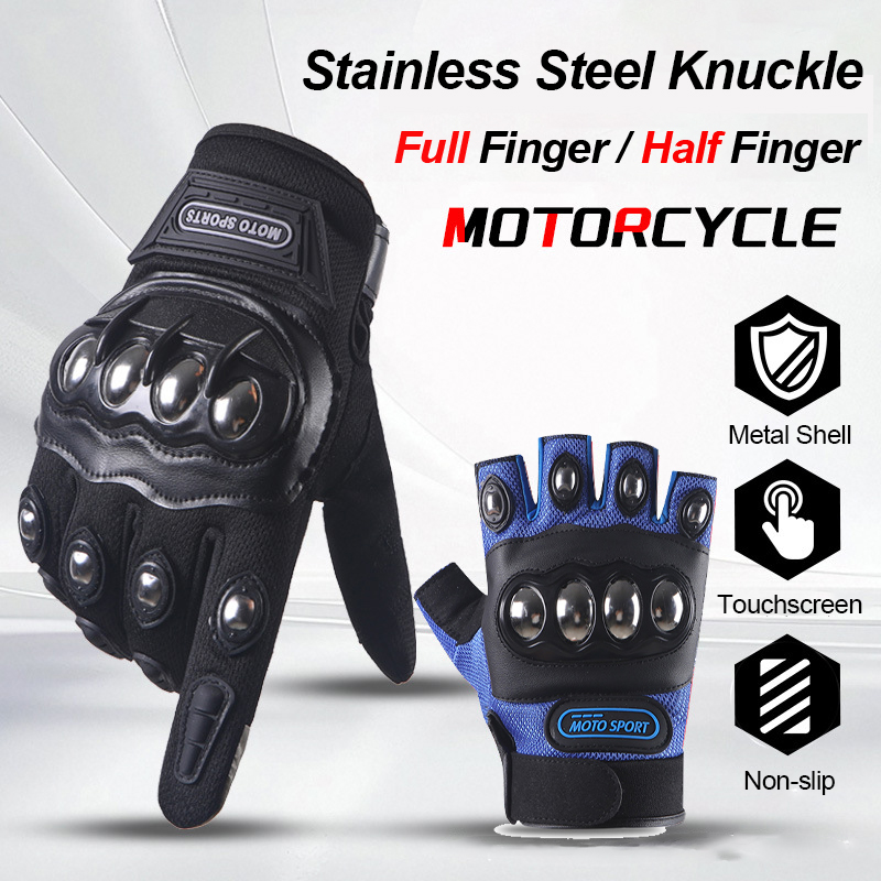 Work Glove Impact - Stainless Steel Knuckle Tactical Gloves Men