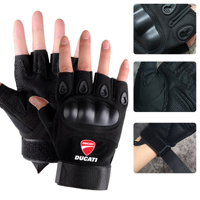 Motorcycle Glove Knuckle - Tactical Hard Knuckle Half Finger Gloves