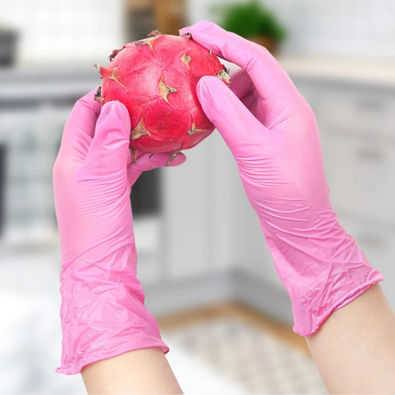 Green Disposable Gloves Pink E - Exam Glove Nitrile review and price