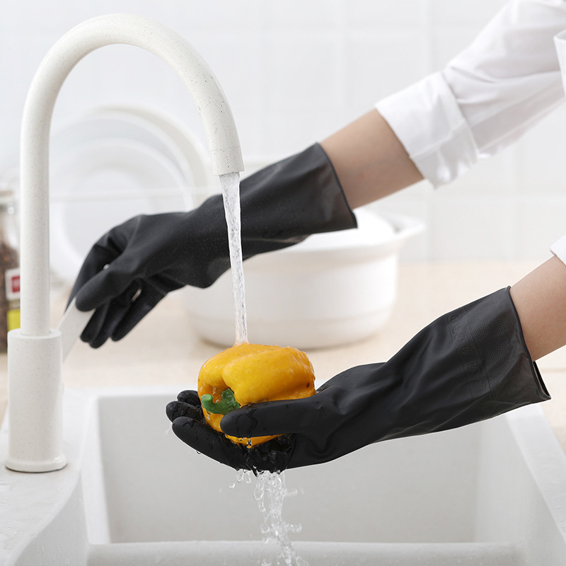 1 Pair Black Gloves Home Washi - Dish Glove Rubber review and price