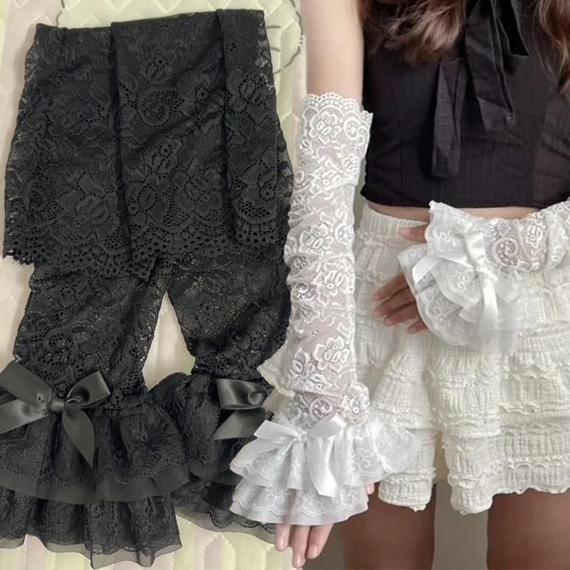 Hollow Out Lace Long Arm Sleev - Fingerless Glove Knit review and price