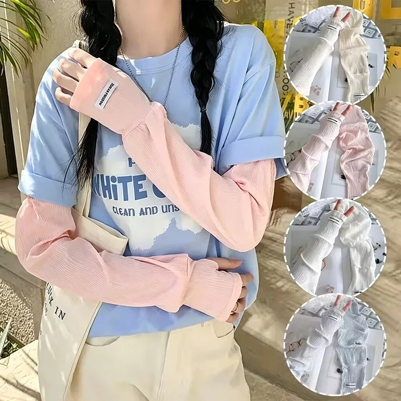Summer Loose Ice Silk Uv Prote - Fingerless Glove Knit review and price