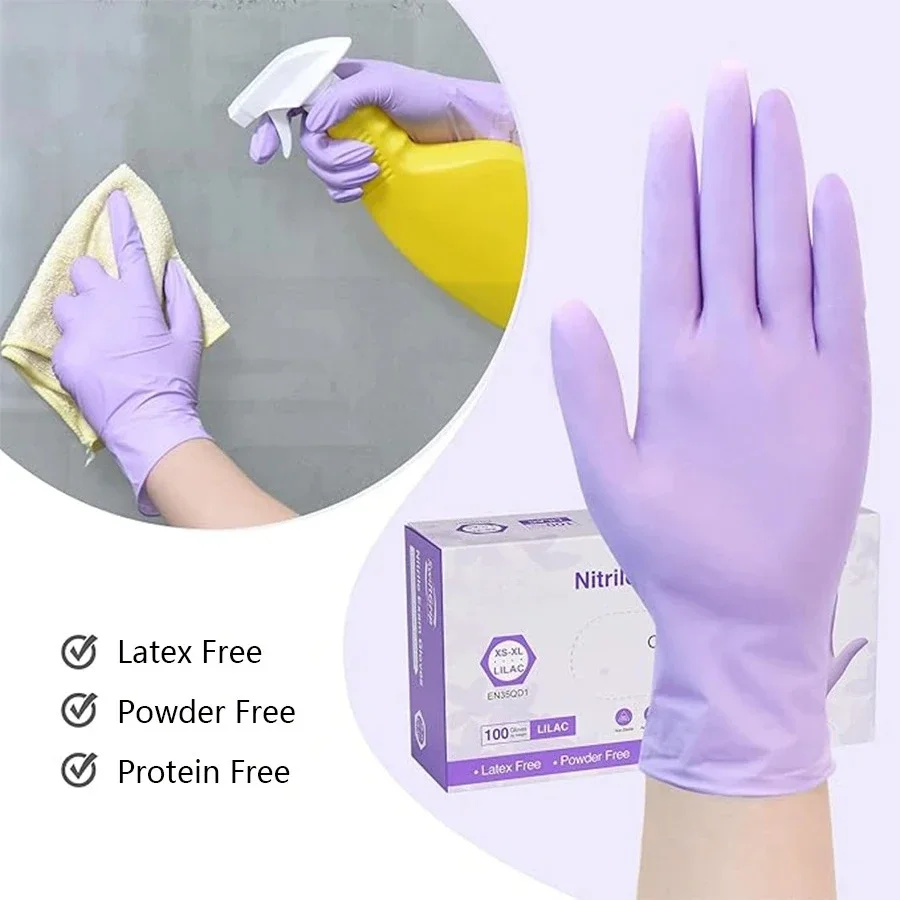 10/20/50/100PCS Purple Disposa - Nitrile Mechanic Glove review and price