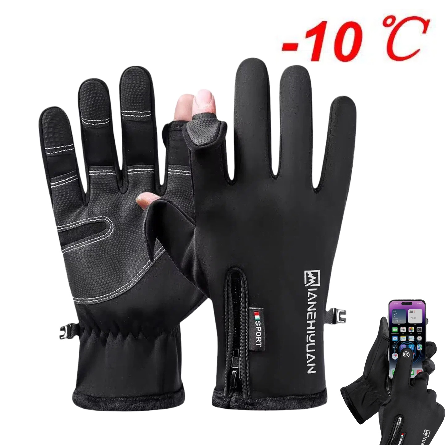 Cycling Gloves Men Touch Scree - Ski Glove Waterproof review and price