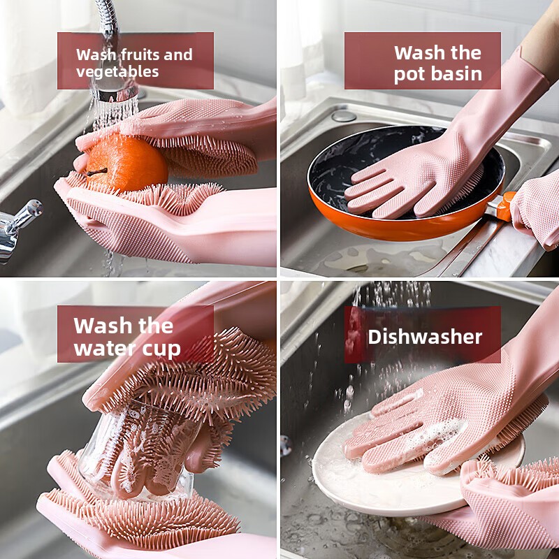 Silicone Dishwashing Gloves, M - Dish Glove Rubber review and price