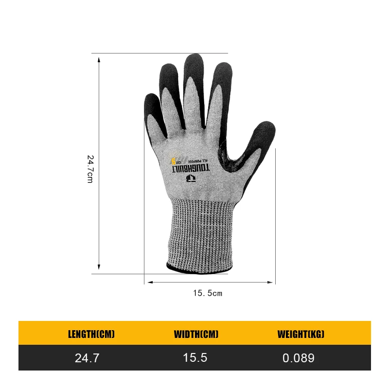 TOUGHBUILT TB-P2-112-5-L Nitri - Nitrile Mechanic Glove review and price