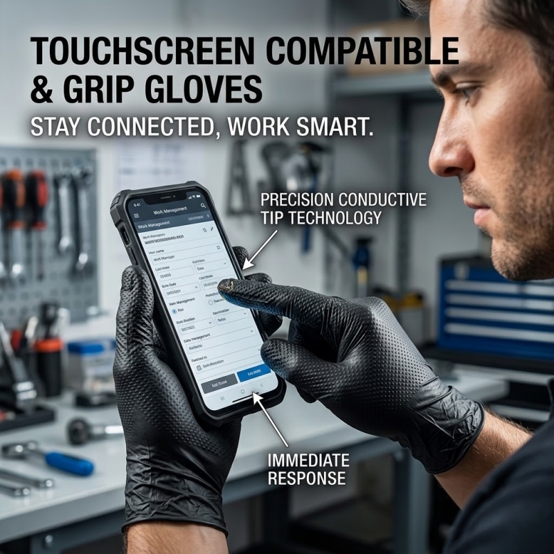 Heavy Duty Black Industrial Ni - Nitrile Mechanic Glove review and price
