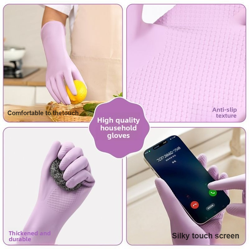 Latex Dish Washing Gloves,with - Dish Glove Rubber review and price