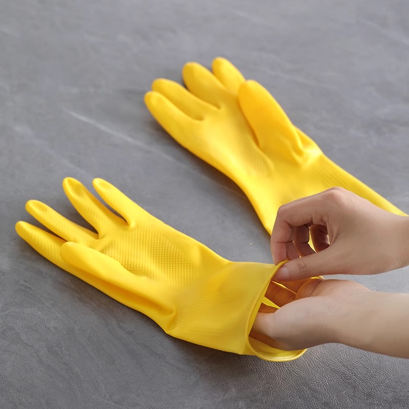 3 Pairs of Household Gloves Ho - Dish Glove Rubber review and price