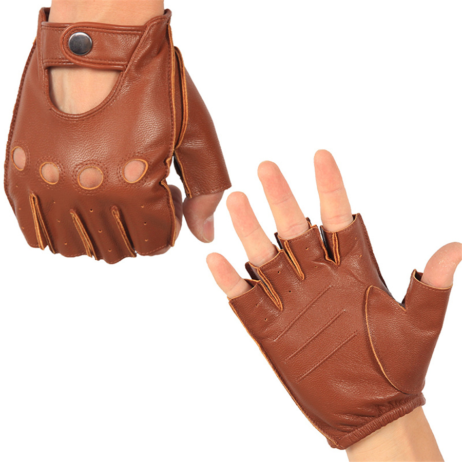 High Quality Man's Half Finger - Leather Driving Glove review and price