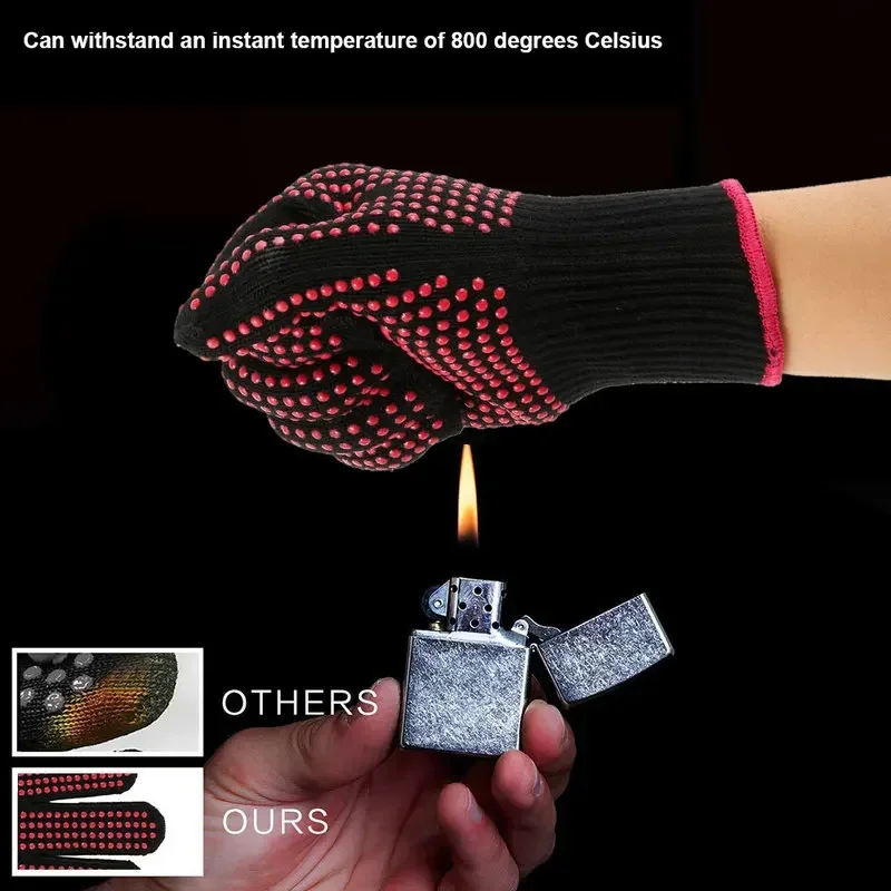1 Pair Non-Slip Silicone BBQ G - Oven Mitt Silicone review and price