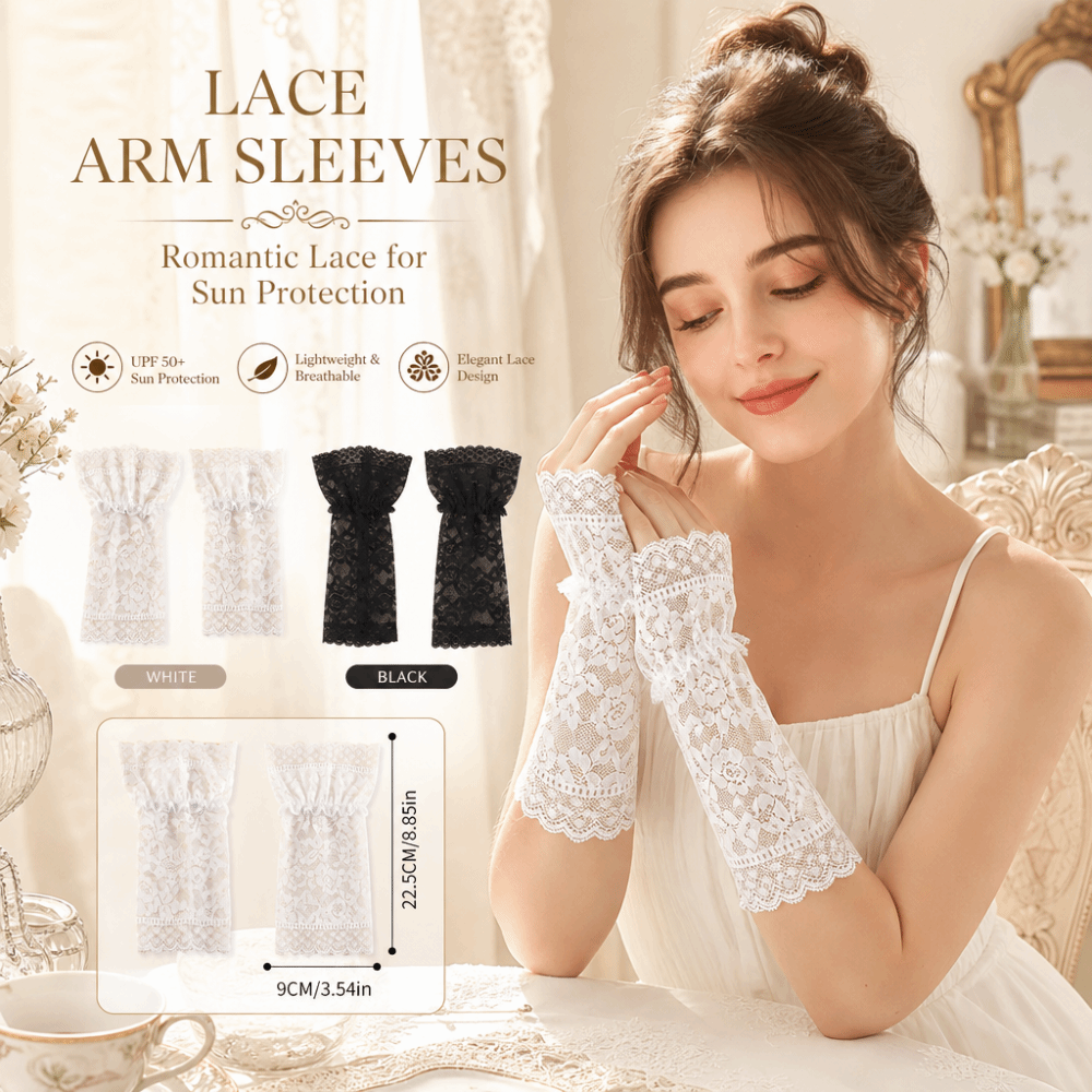 Lace Ruffles Pleated Detachabl - Fingerless Glove Knit review and price