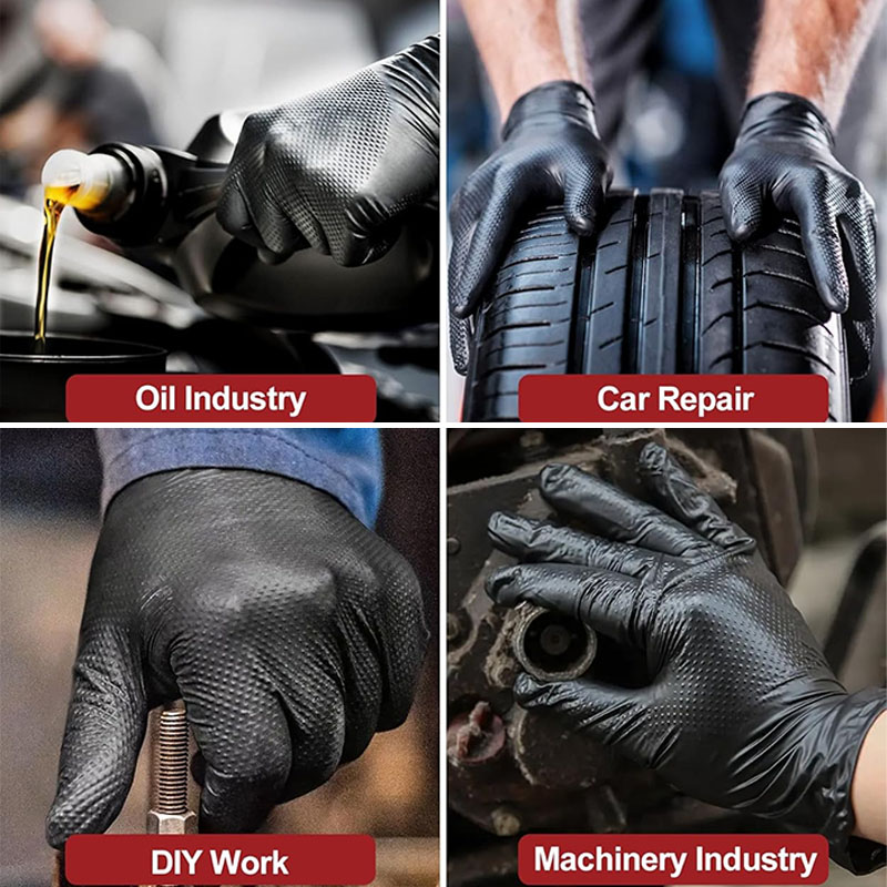 Extra Thick 8 Mil  Heavy Duty  - Nitrile Mechanic Glove review and price
