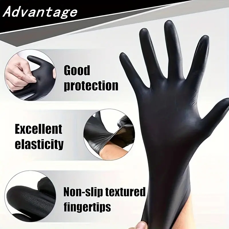 20PCS Black Disposable Nitrile - Latex Disposable Glove review and price