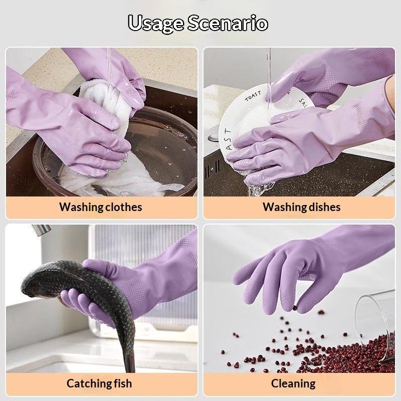 1Pair Latex Dish Washing Glove - Dish Glove Rubber review and price