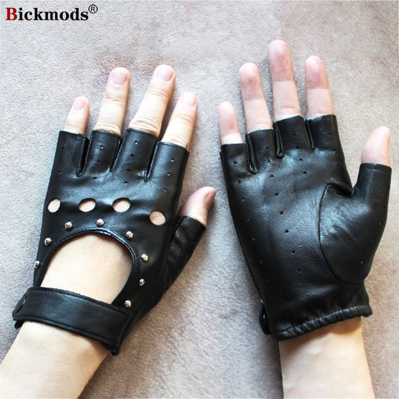 Women's Leather Half Finger Gl - Leather Driving Glove review and price