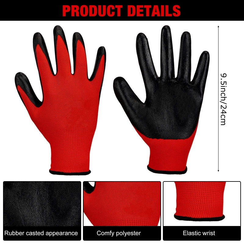4/20PCS Nitrile Coated Safety  - Nitrile Mechanic Glove review and price
