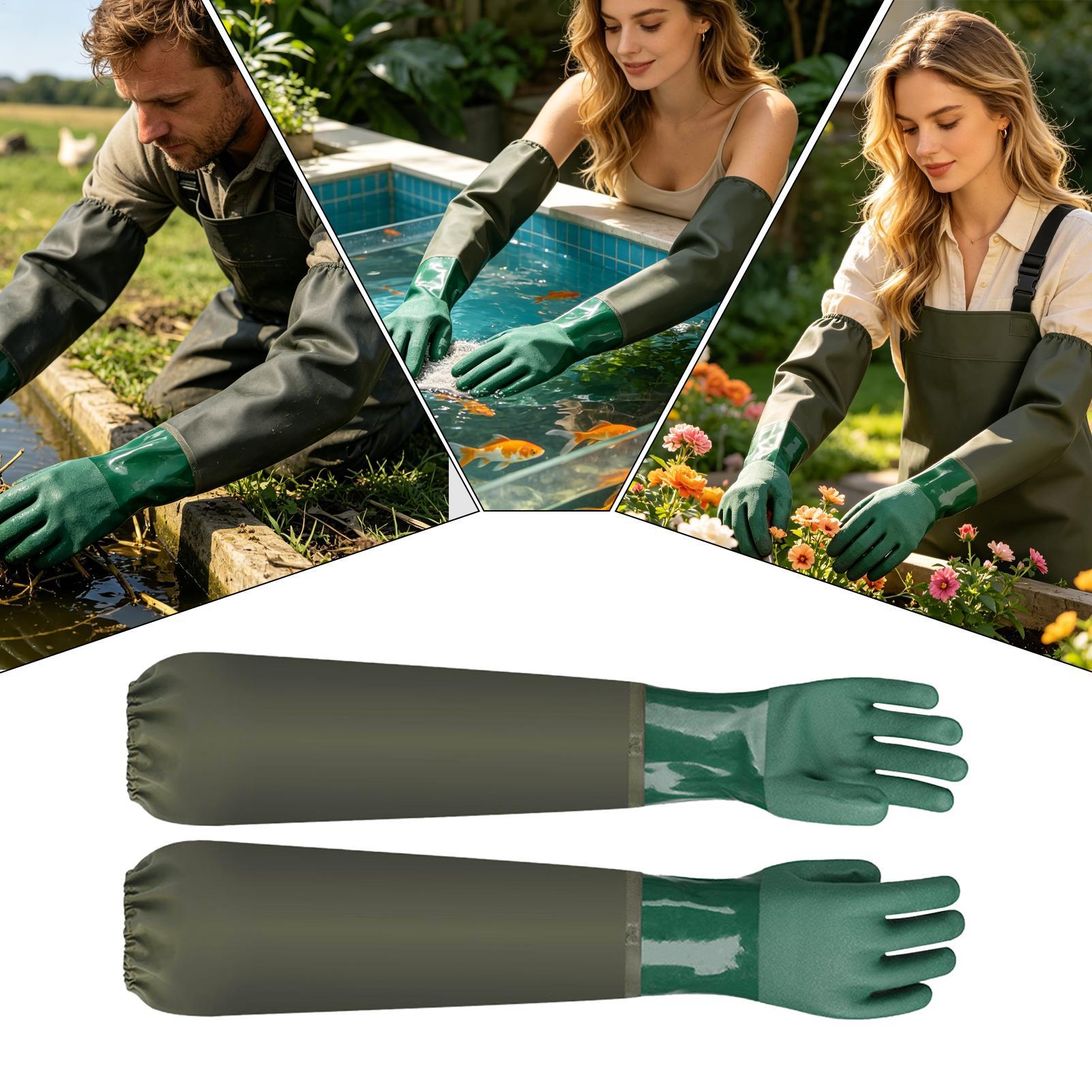 Waterproof Rubber Gloves Long  - Rubber Glove Cleaning review and price