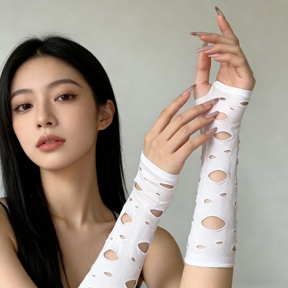 Sleeve Covers Ripped Arm Warme - Fingerless Glove Knit review and price