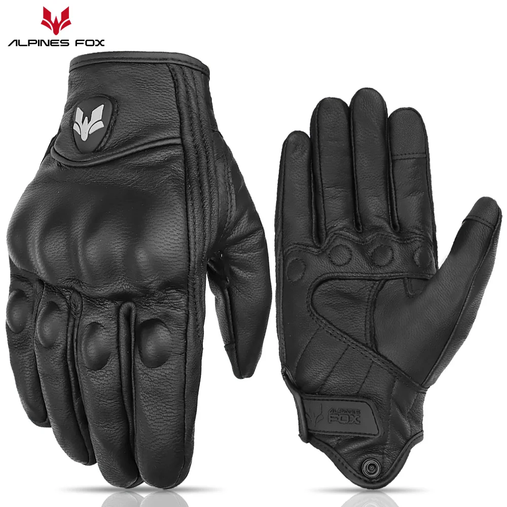 Unisex Vintage Leather Motorcy - Motorcycle Glove Knuckle review and price
