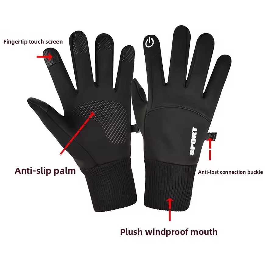 Black Winter Warm Full Fingers - Ski Glove Waterproof review and price