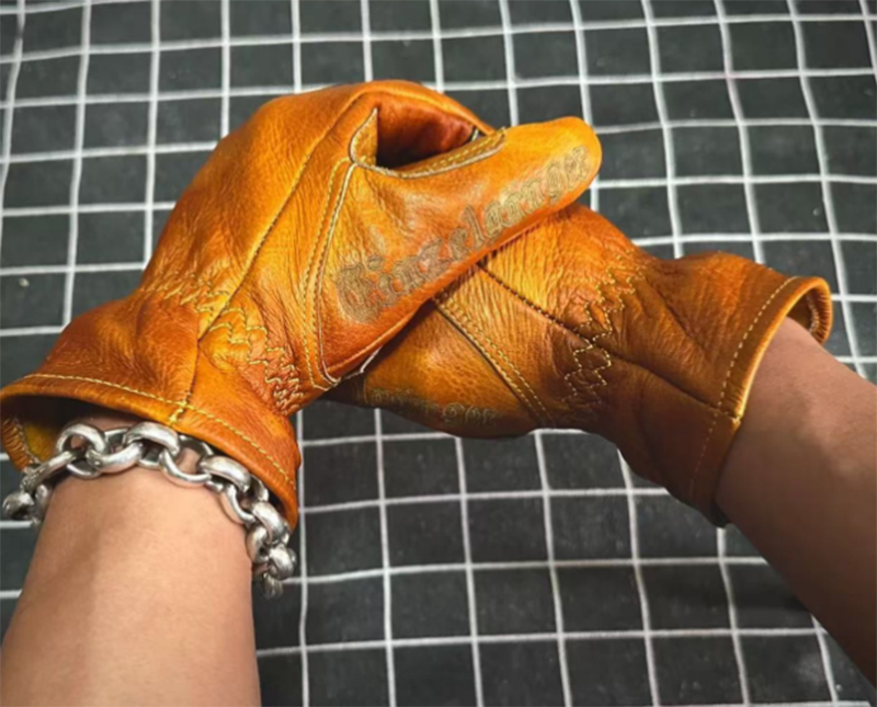 Handmade Genuine Leather Retro - Motorcycle Glove Knuckle review and price