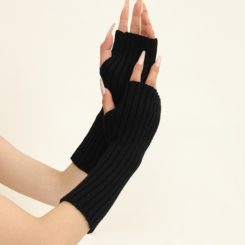Girls Colorful Warm Knitted Ar - Fingerless Glove Knit review and price