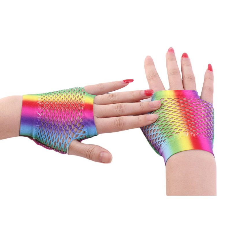 Ladies Sexy Rainbow Color Shor - Fingerless Glove Knit review and price