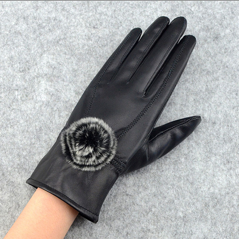 Women Winter Genuine Leather G - Wool Glove Lined review and price