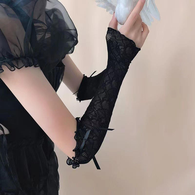 Summer Long Lace Ruffle Mesh F - Fingerless Glove Knit review and price