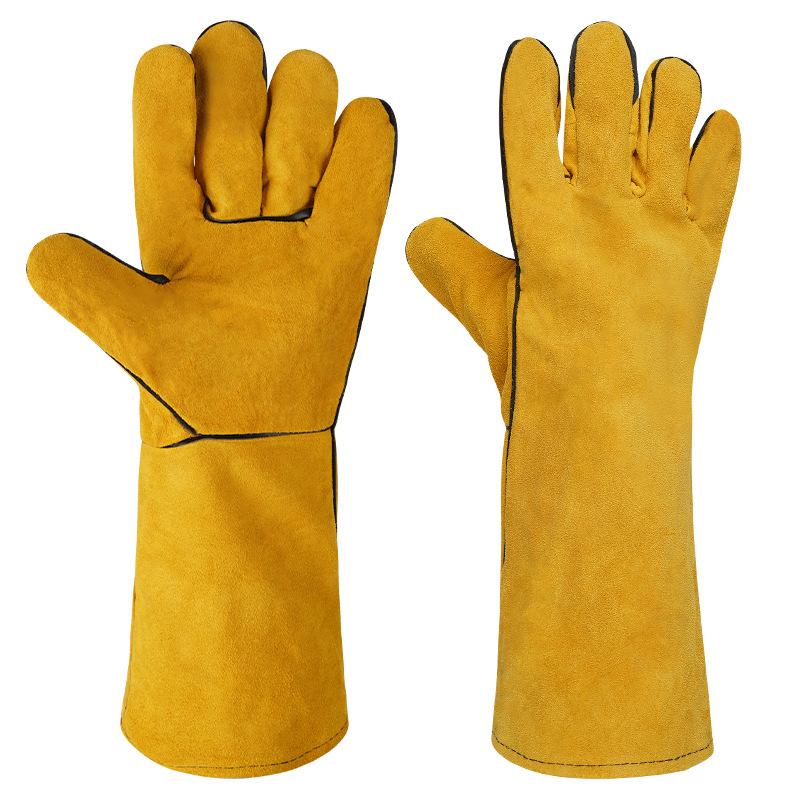 1 Pair 40Cm Welding Leather Gl - Cut Resistant Glove review and price