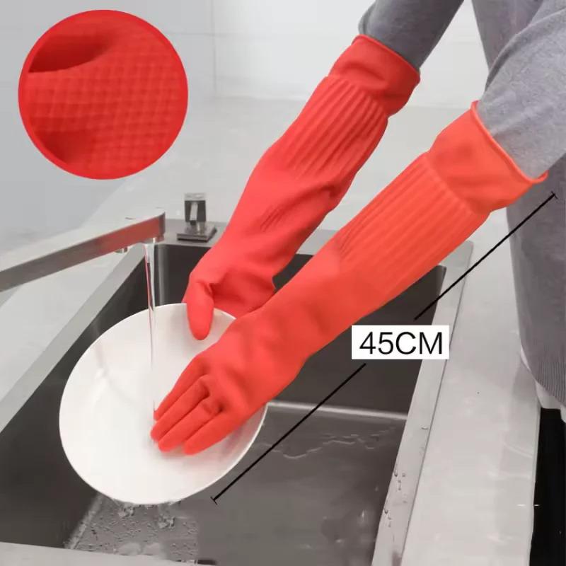 Long Reusable Rubber Dishwashi - Rubber Glove Cleaning review and price