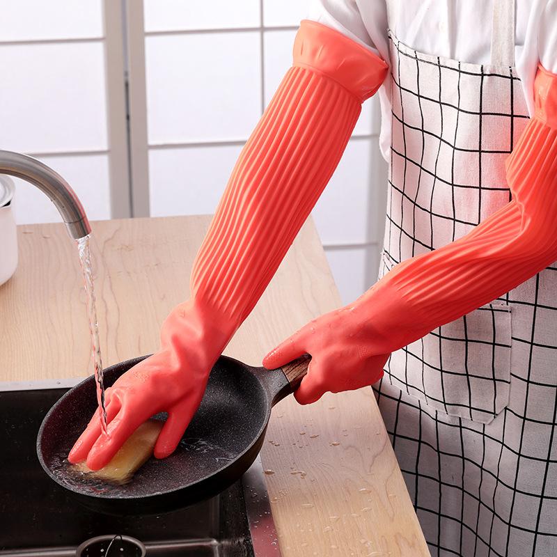 Long Reusable Rubber Dishwashi - Rubber Glove Cleaning review and price